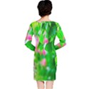 Green Birch Leaves, Pink Flowers Long Sleeve Nightdress View2