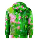 Green Birch Leaves, Pink Flowers Men s Zipper Hoodie View2