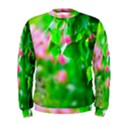 Green Birch Leaves, Pink Flowers Men s Sweatshirt View1