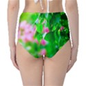 Green Birch Leaves, Pink Flowers Classic High-Waist Bikini Bottoms View2