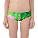 Green Birch Leaves, Pink Flowers Classic Bikini Bottoms View1