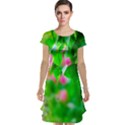 Green Birch Leaves, Pink Flowers Cap Sleeve Nightdress View1