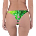 Green Birch Leaves, Pink Flowers Reversible Bikini Bottom View2