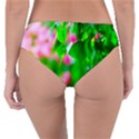 Green Birch Leaves, Pink Flowers Reversible Classic Bikini Bottoms View2