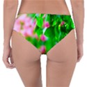 Green Birch Leaves, Pink Flowers Reversible Classic Bikini Bottoms View4