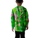 Green Birch Leaves, Pink Flowers Hooded Windbreaker (Kids) View2