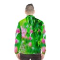 Green Birch Leaves, Pink Flowers Windbreaker (Men) View2