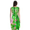 Green Birch Leaves, Pink Flowers Sleeveless Chiffon Dress   View2