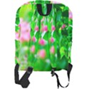 Green Birch Leaves, Pink Flowers Full Print Backpack View2