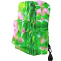 Green Birch Leaves, Pink Flowers Full Print Backpack View3