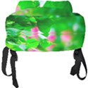 Green Birch Leaves, Pink Flowers Full Print Backpack View4