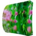 Green Birch Leaves, Pink Flowers Back Support Cushion View3