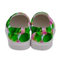 Green Birch Leaves, Pink Flowers Women s Canvas Slip Ons View4