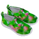 Green Birch Leaves, Pink Flowers Velcro Strap Shoes View3