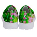 Green Birch Leaves, Pink Flowers Velcro Strap Shoes View4