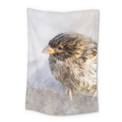 Funny Wet Sparrow Bird Small Tapestry by FunnyCow