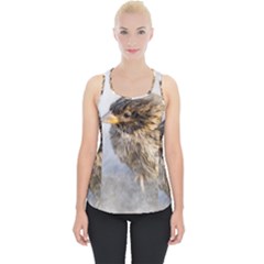 Funny Wet Sparrow Bird Piece Up Tank Top