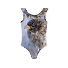 Funny Wet Sparrow Bird Kids  Frill Swimsuit by FunnyCow