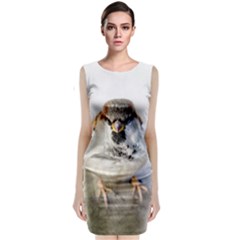 Do Not Mess With Sparrows Sleeveless Velvet Midi Dress by FunnyCow