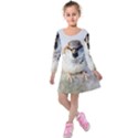 Do Not Mess With Sparrows Kids  Long Sleeve Velvet Dress View1