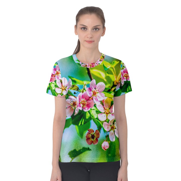 Crab Apple Flowers Women s Cotton Tee