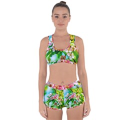 Crab Apple Flowers Racerback Boyleg Bikini Set by FunnyCow