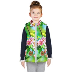 Crab Apple Flowers Kid s Hooded Puffer Vest by FunnyCow