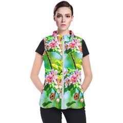 Crab Apple Flowers Women s Puffer Vest by FunnyCow