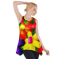 Toy Balloon Flowers Side Drop Tank Tunic by FunnyCow