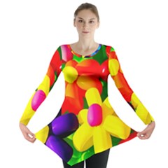 Toy Balloon Flowers Long Sleeve Tunic  by FunnyCow