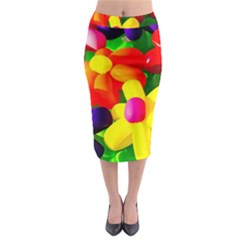 Toy Balloon Flowers Midi Pencil Skirt by FunnyCow