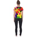 Toy Balloon Flowers Short Sleeve Sports Top  View2