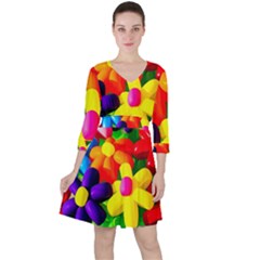 Toy Balloon Flowers Ruffle Dress by FunnyCow