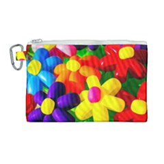 Toy Balloon Flowers Canvas Cosmetic Bag (large) by FunnyCow