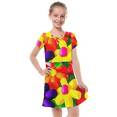 Toy Balloon Flowers Kids  Cross Web Dress