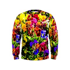 Viola Tricolor Flowers Kids  Sweatshirt by FunnyCow