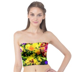 Viola Tricolor Flowers Tube Top by FunnyCow