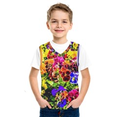 Viola Tricolor Flowers Kids  Sportswear by FunnyCow