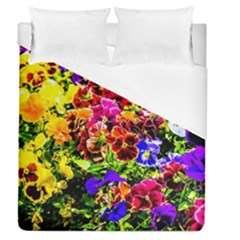 Viola Tricolor Flowers Duvet Cover (queen Size) by FunnyCow