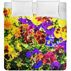 Viola Tricolor Flowers Duvet Cover Double Side (king Size) by FunnyCow