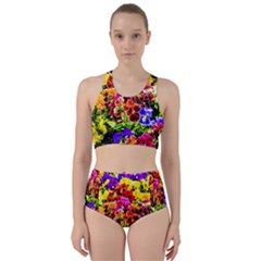 Viola Tricolor Flowers Racer Back Bikini Set by FunnyCow