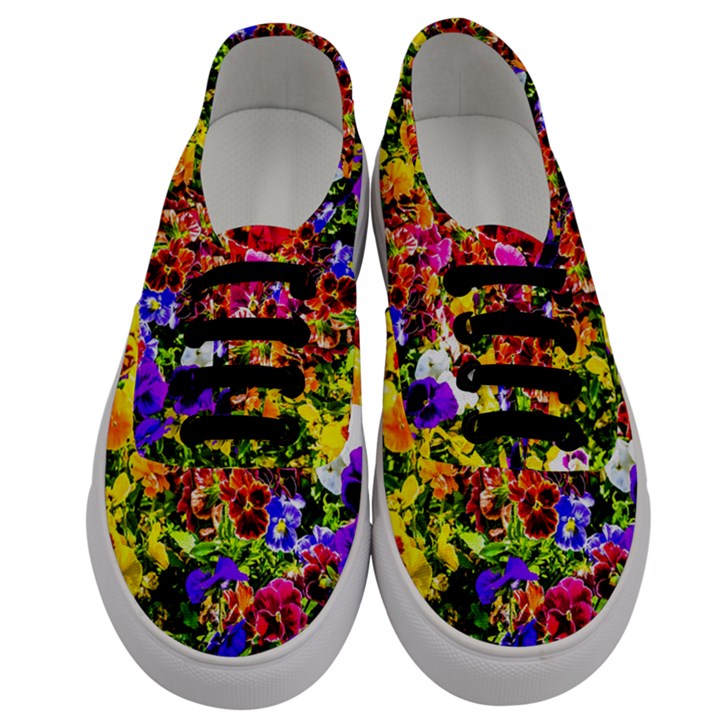 Viola Tricolor Flowers Men s Classic Low Top Sneakers