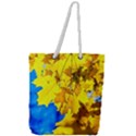 Yellow Maple Leaves Full Print Rope Handle Tote (Large) View1