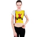 Kawaii cute Tennants Lager Can Crew Neck Crop Top View1