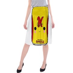 Kawaii Cute Tennants Lager Can Midi Beach Skirt by CuteKawaii1982