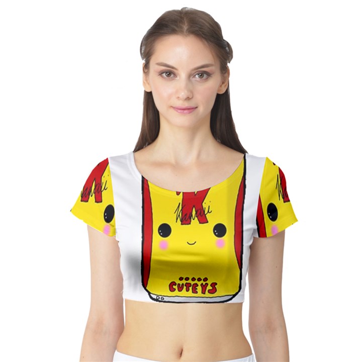 Kawaii cute Tennants Lager Can Short Sleeve Crop Top