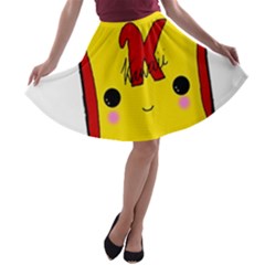 Kawaii Cute Tennants Lager Can A-line Skater Skirt by CuteKawaii1982