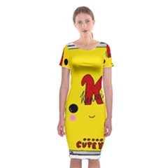 Kawaii Cute Tennants Lager Can Classic Short Sleeve Midi Dress