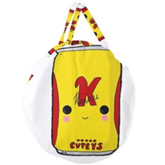 Kawaii Cute Tennants Lager Can Giant Round Zipper Tote by CuteKawaii1982