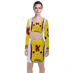 Kawaii Cute Tennants Lager Can Long Sleeve Crop Top & Bodycon Skirt Set by CuteKawaii1982